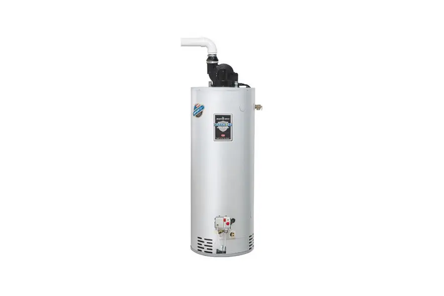 Bradford White natural-gas power-vent tank water heater with blower assembly