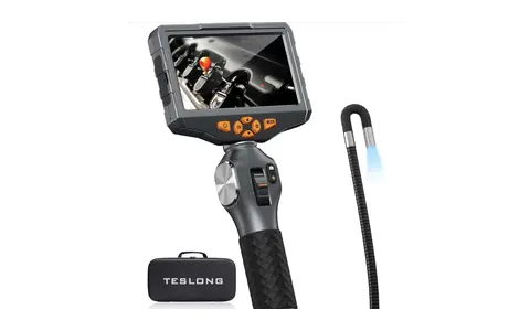 Handheld articulating inspection camera with steerable probe