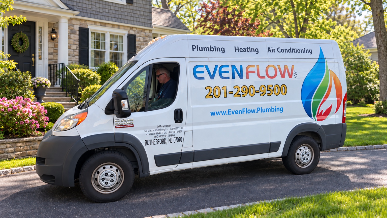 Even Flow Inc. branded service van